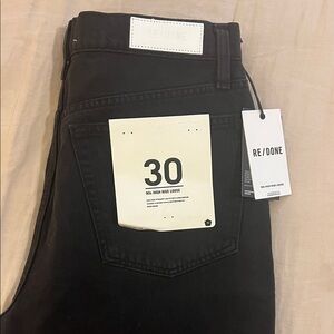 Re/Done Women's Black 90s High Rise Loose Jeans